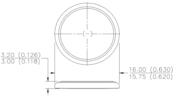 CR1632 Dimensions